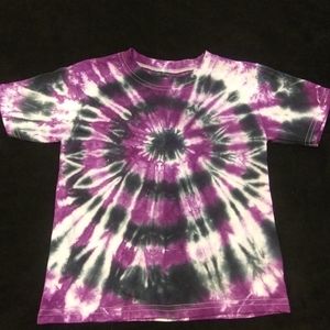 Handmade kids size 4T tie dye purple and black